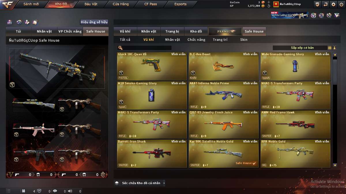 shop acc cf uy tin gia re